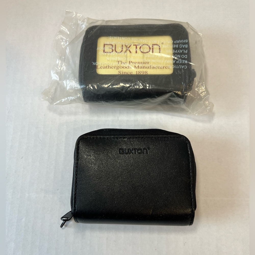 Buxton Women's Coin‎ Change Purse Wallet Credit Card ID Holder Black 2 of them